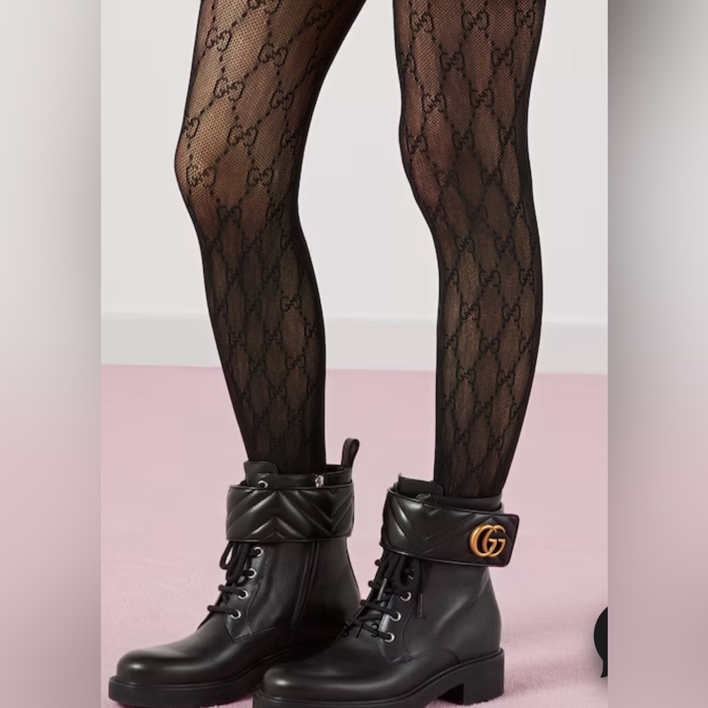 Gucci Stretch knitted tights with allover interlocking G pattern